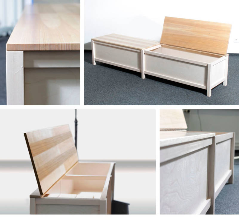 Bank mit Stauraum – Impuls Tischlerei